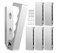 ARTSEWPLY 6pcs Folding Wall Hooks Silver Alloy with Screw Mount for Hanging Coats Hats Towels Bags Space-Saving Design for Bathroom Kitchen Bedroom Organization