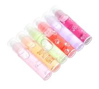 ARTSEWPLY 6pcs Fruit-flavored Moisturizing Lip Oil Balm Set Roll-on Lip Pomade with Peach Orange Avocado Strawberry Grape Cherry Scents Hydrating Protector for Daily Care