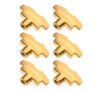 ARTSEWPLY 6pcs Guitar Tuning Peg Buttons Metal Knobs with Screws and Washers T-shaped Handles for Acoustic and Electric Guitar Precision Tuning Replacement Accessories Golden