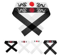 ARTSEWPLY 6pcs Japanese Samurai Headbands for Ninja Costume Accessories Bandanas for Karate Cooking Birthday Parties and Themed Events Friendly Party Supplies