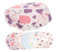 ARTSEWPLY 6pcs Kids Shower Caps Cartoon Patterns Waterproof Bathing Hats Elastic Bath Bonnet for Toddlers Boys and Girls Multipurpose Hair Drying Shower Caps