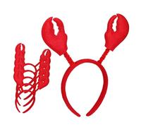ARTSEWPLY 6pcs Lobster and Crab Headbands Lightweight Cloth Cosplay Hair Accessories for Adults Comfortable Fit Party Costume Role Play Birthday Halloween Celebrations