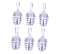ARTSEWPLY 6pcs Mini Beehive Lip Gloss Tubes Empty Lip Balm Containers DIY Cosmetic Portable Refillable Lightweight for Travel and Makeup Storage