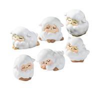 ARTSEWPLY 6pcs Miniature Resin Sheep Figurines Set, Small Cute Animal Statues for DIY Crafts and Fairy Garden Decoration, Micro Landscape Ornaments for Dollhouse and Terrarium Projects in UK