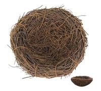 ARTSEWPLY 6pcs Rattan Bird Nests Decorative Craft Props Realistic Artificial Nest Ornaments for Home Garden Forest-themed Party Wedding Easter Christmas Decoration