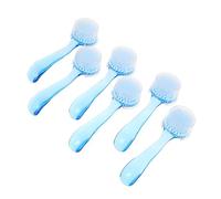ARTSEWPLY 6pcs Round Head Nail Brush Fingernail Cleaning Brushes for Home and Salon Bristles Ergonomic Handle Nail Art