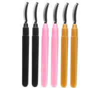 ARTSEWPLY 6pcs Silicone Eyelash Brushes with Caps Soft Bristle Mascara Wands for Lash Separation Brow Shaping and Makeup Application Portable Travel Cosmetic Tools in Pink Black and Gold