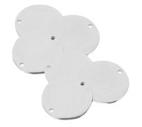 ARTSEWPLY 6Pcs Stainless Steel Round Pet Id Tag Blanks Flat Double-hole Charms for DIY Stamping Jewelry Making