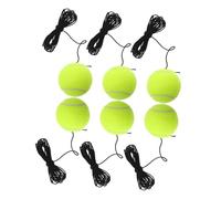 ARTSEWPLY 6pcs Tennis Practice Balls with String and Rebounder Device Portable Tennis Trainer Kit for Home Fitness Instant Ball for Single Player Training
