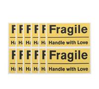 ARTSEWPLY 6pcs Warning Sticker Fragile Shipping Labels Package Stickers Moving Box Labels Yellow PVC 3.15x1.97inch Efficient Packing Wide Application for Small Business Packaging