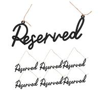 ARTSEWPLY 6Pcs Wooden Wedding Reserved Seating Signs Hanging Decorative Wear Resistant Chair Signs for Wedding Reception Party Supplies Lightweight DIY Table Markers