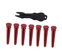 ARTSEWPLY 7pcs Acoustic Guitar Bridge Pegs with Black String Puller Wood Pins for Folk Guitar Stable Vibration and Melodious Sound Enhancement Lightweight and Portable Accessories