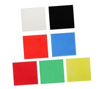 ARTSEWPLY 7pcs Colorful Square Glass for Microwave Kiln Fusing DIY Jewelry Making Accessories Quick Melt Melting with Adhesion and Vivid Colors for Glass Decoration