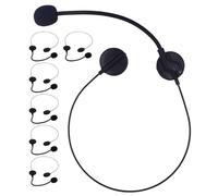 ARTSEWPLY 7pcs Fake Microphone Headset Prop Lightweight Mic for Cosplay Party Dress Up Accessories Vintage Style Rock Star Costume Earpiece for Festival Concert Stage Performances
