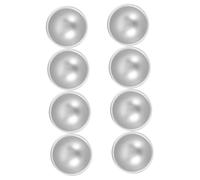 ARTSEWPLY 8 Pcs Aluminum Alloy Hemisphere Cake Mold Nonstick Sphere Baking Pan Half Mold for Mochi Bath Balls DIY Baking Kitchen Tool
