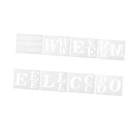 ARTSEWPLY 8pcs Large Reusable Welcome Sign Stencils Hollow Letter Drawing Templates for DIY Wall Painting Crafts Creativity Flexible Material