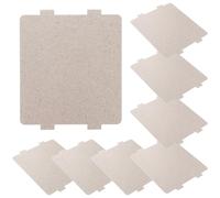 ARTSEWPLY 8pcs Microwave Oven Mica Plate Sheet, Microwave Waveguide Cover, Beige, High Temperature Insulation, Resin Mica, Home Appliance Repair Accessory
