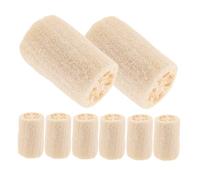 ARTSEWPLY 8pcs Natural Loofah Body Scrubber Quick Drying Exfoliating Sponge for Shower and Kitchen Cleaning Chemical Dish Scrub Brush for Men and Women Compact Lightweight Design for