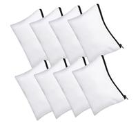 ARTSEWPLY 8pcs Sublimation Blank Canvas Zipper Makeup Bags DIY Heat Transfer Cosmetic Storage Pouches Travel Toiletry Pencil Case Set