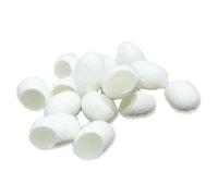 ARTSEWPLY 90pcs Natural Silkworm Silk Facial Cleaning Balls for Face under Eye, Easy to Use Organic Exfoliator for Blackheads Removal and Makeup Removal