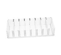 ARTSEWPLY Acrylic Cosmetics Storage Box 8-compartment 22x9x4.5cm Multi-purpose Makeup Organizer for Eyeshadow and Concealer for Dressing Tables