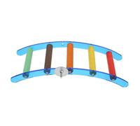 ARTSEWPLY Acrylic Parrot Climb Ladder Stand Blue Arch Stair for Birds Chewing and Playing Safe Bite-resistant Bird Cage Accessory for Cockatiels Conures Parakeets
