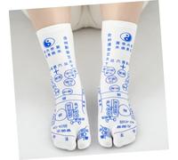 ARTSEWPLY Acupoint Pattern Cotton Socks Thickened for Foot Massage and Health Care Comfortable Sleep Socks with Precise Acupuncture Points Soft Elastic Cotton for Warmth and Support Suitable