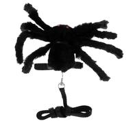 ARTSEWPLY Adjustable Black Spider Vest Harness with Chest Strap and Leash for Pets, Halloween and Christmas Costume Pet Training Lead, One Size