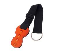 ARTSEWPLY Adjustable Cello End Pin Holder with Wooden Base Anti-slip Anchor Rest Floor Protector Strap for Secure Playing Orange Black