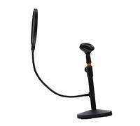 ARTSEWPLY Adjustable Desktop Microphone Stand with Thickened Base and Telescopic Arm Stable Metal Mic Holder with Clip and Wind Noise Reducing Pop Filter for Streaming Recording and Online