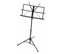 ARTSEWPLY Adjustable Folding Music Stand with Angle Control and Three-point Height Lightweight Portable Instrument Stand with Carrying Bag for Travel and Storage Black