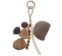 ARTSEWPLY African Nutshell Hand Rattle Shaker Natural Hand Percussion Bell for Sound Bath and Music Therapy ’S Jingle Bells Suitable for Rhythm and Meditation