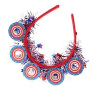 ARTSEWPLY American Independent Headband Reusable Decorative Head Hoop for July Celebration Featuring Red White and Blue Stars for Outdoor Parties and National Day Events