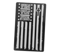 ARTSEWPLY American Police Officer Prayer Card Portable Metal Wallet Insert Compact Keepsake for Policemen Graduation Appreciation Token