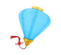 ARTSEWPLY Antique Style Blue Vietnamese Lantern for Outdoor Street Passage and Garden Hanging Decoration Unique Asian Pendant for Festivals Parties and Romantic Night Scenes