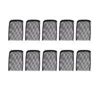 ARTSEWPLY Aquarium Filter Bags Polyester for Easy Cleaning and Storage of Filter Media Mesh Bags with Zipper Black 10pcs Suitable for Fish and Aquarium Use
