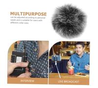 ARTSEWPLY Artificial Fur Microphone Cover Windshield Wind Deflector Protective Mic Muff for Lavalier Lapel Mic Noise Reduction Windproof Microphone Accessory Black White