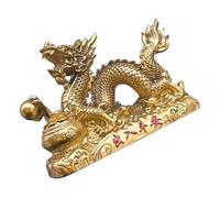 ARTSEWPLY Auspicious Chinese Year Dragon Ornament Car Interior Decor Resin Dragon Figurine Wealth Prosperity Symbol Desktop Decoration for Home Office