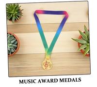 ARTSEWPLY Award Medals Music Pin Medals for Competition Bands for Games Prize Music Note Awards Gold for Trophy Golden Zinc Alloy