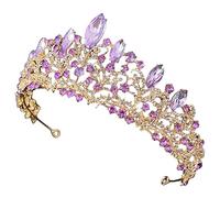 ARTSEWPLY Baroque Crown Hair Accessories Wedding Headdress Rhinestone Elements Elegant Bride Female Headwear for Formal Events