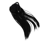 ARTSEWPLY Black Braided Headband Wig Straight Hair Topper Invisible Clips for Women Hair Volume Enhancement Easy Secure Fit for Parties