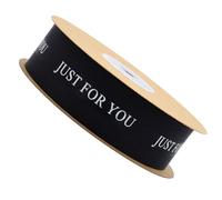 ARTSEWPLY Black Grosgrain Wedding Ribbon 10M Roll, Satin Craft Ribbon for Flower Decoration, Wrapping and Party Embellishments