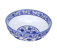 ARTSEWPLY Blue White Porcelain Ceramic Bowl for Soup Salad Rice Noodles Chinese Style Decorative Serving Tableware Heat Resistant Fruit and Pasta Bowl for Hot and Cold Meals