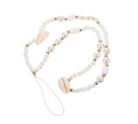 ARTSEWPLY Bohemian Beaded Phone Strap Star Pendant, Anti-lost Mobile Phone Chain Wrist Lanyard for Smartphones, Decorative Pearl-like Beads Rope for Daily Use