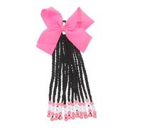 ARTSEWPLY Braid Ponytail Extension with Bow and Beads Synthetic Wig Hairpiece for Detachable African Style Hair Accessory Easy to Style Chemical Fiber Hair