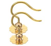 ARTSEWPLY Brass Pet Cage Hooks for Hanging Small Birdcages and Cricket Cages 2pcs for Parakeets and Small Birds