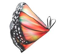 ARTSEWPLY Butterfly Wing Cape for Orange Gradient Shawl Costume for Halloween Parties Eye Catching Dress Up Accessory for Butterfly Themed Events