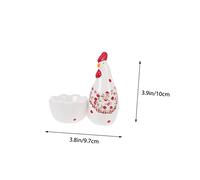 ARTSEWPLY Ceramic Cartoon Egg Holder Adorable Floral Chicken Design Stable Single Egg Storage Rack Durable Kitchen Supplies Easy to Clean Decorative Ornament