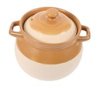 ARTSEWPLY Ceramic Casserole Pot for Soup and Rice Cooking High Temperature Resistant Stewing Pot with Smooth Surface Kitchenware for Braised Chicken Noodles and Bibimbap Easy to Clean