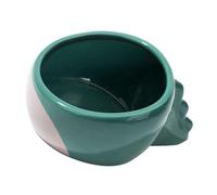 ARTSEWPLY Ceramic Cat Bowl with Neck Support Tilt Design for Natural Eating Posture Stable Base Pet Feeder for Kittens and Cats Pattern Easy to Clean